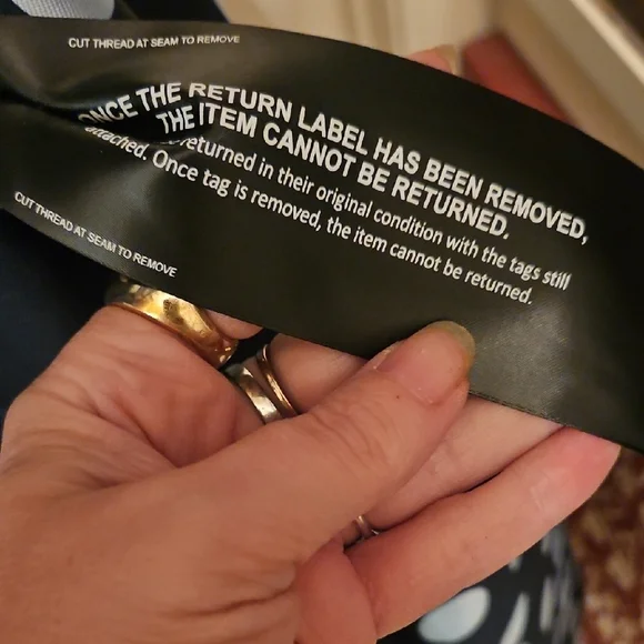 Kay Unger Navy and White Polka Dot A-Line Dress - Picture 9 of 9